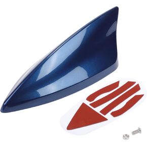 Shark Fin Antenna, AM/FM Signal Roof Aerial Universal for Car Auto SUV Truck Offroad ABS Material with Adhesive Base Dark Blue