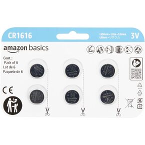 Amazon Basics 6-Pack CR1616 Lithium Coin Cell Battery, 3 Volt, Long Lasting Power, Mercury-Free in Kuwait
