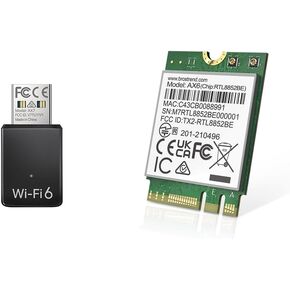 BrosTrend AX900 USB WiFi Adapter for Desktop PC Laptop, Mini WiFi 6 Adapter, WiFi 6 USB Adapter 5GHz 600Mbps 2.4GHz 286Mbps + WiFi 6 WiFi Card for Laptop, Dual Band