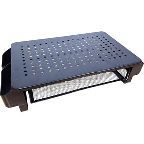 Monitor Stand Riser, Metal Laptop Stand with Storage, Printer Stand with Vented Drawer and Side Storage, Desk Organizer for Monitor, VMMR01-WDB