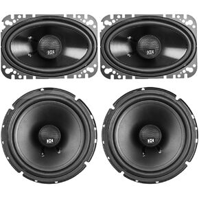 NVX N-Series Car Speaker Upgrade Bundle – Includes NSP65 6.5" 2-Way Coaxial Speakers (540W) & NSP46 4x6" 2-Way Coaxial Speakers (300W) – Factory Replacement for Cars, Trucks & Doors