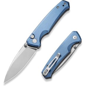 CIVIVI Pocket Folding Knife with Button Lock and Thumb Stud Opener, 2.97" Nitro-V Blade Aluminum Handle, Altus Utility Knife for Men Women EDC C20076-6