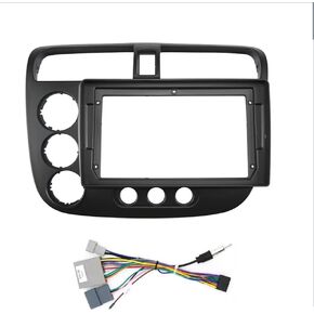Fits for Honda Civic LHD 2001-2006 Car Radio Stereo Fascia Frame Double DIN 9 inch Dash Installation Mounting Kit