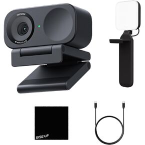 Insta360 Link 2C Professional 4K AI Webcam for PC, Computer Monitor Live Streaming Video Camera with Auto Framing, Auto Focus, HDR, AI Noise-Canceling Mic | with Logitech Litra Glow Streaming Light