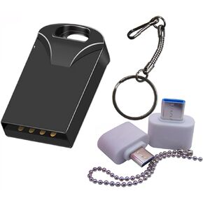 64GB USB Flash Drives Memory Sticks Pendrive U Disk Thumb Drive with Type-C/OTG Adaptor for Pupil & Students (Silver)