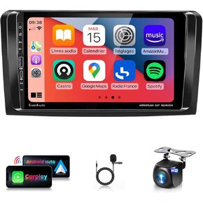 2G 64G CarPlay Radio for Mercedes Benz GL ML Class W164 X164 ML350 ML500 GL350 GL450 2005-2011 Car Stereo 9'' 1080P HD IPS Touch Screen Android Auto FM/RDS GPS WiFi 16EQ AHD Backup Camera