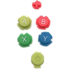 علبة شحن الإسكان الشفافة الملونة L R Button Abxy توجيهات مفاتيح أزرار أزرار استبدال قشرة البديل للتبديل NS Joy-Con Controller (الزر الأيمن)