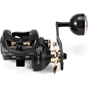Baitcaster Reel, Carbon Fiber Baitcasting Reel 9+1BB Fishing Reel High Speed 6.3: 1 Gear Ratio Magnetic Brake System Baitcaster Reel for Left Hand