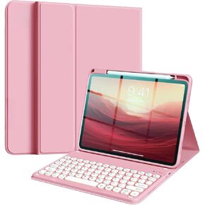 Keyboard Case for iPad 11th (A16 2025)/iPad 10th Generation, Cute Color Magnetic Detachable Stand Keyboard Cover with Pencil Holder，Teal