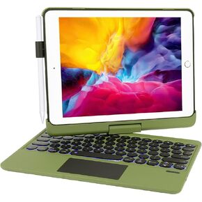 iPad 9th Generation Case with Keyboard, 360° Rotatable Keyboard with Multi Touchpad for iPad Pro 9th/8th/7th Gen 10.2 inch & iPad Air 3/iPad Pro 10.5 inch, 7 Color Backlit (Camo)