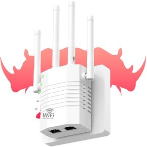 1200Mbps WiFi Extender, WiFi Signal Booster for Home - Repeater with Ethernet, 12880 Sq Ft Reach, 105 - Device Support