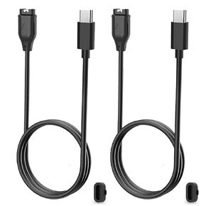 USB C Charging Cable Compatible for Garmin Watch Fenix 8 7 6 5, Instinct 3 2, Tactix 8 7 Delta, Epix Gen 2 & Pro(Gen 2) Smart Watch, [2-Pack] Type-C Chargers with Charger Port Protector