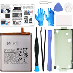 GREEN FUSION for Galaxy S22 Ultra Battery Replacement Kit, Capacity Li-ion Battery Compatible with Samsung S22 Ultra, Includes Repair Tools & Instruction