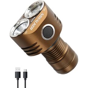 ETmini NE6 Flashlight, Magnetic Tailcap Handheld Flashlights, Type-C Rechargeable,3200LUMEN Lumen EDC LED Pocket Flashlight,Battery Included - CW & NW (Red-NE6)