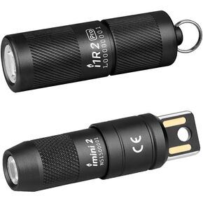 OLIGHT I1R 2 Pro Eos 180 Lumens EDC Rechargeable Keychain Flashlight Bundle with IMINI 2 Flash Light