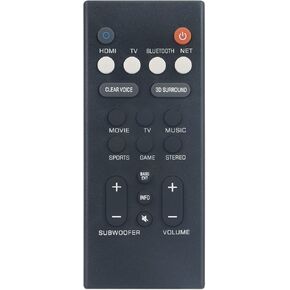 PerFascin VCQ9140 Replacement Remote Control fit for Yamaha Soundbar Speaker System ATS-2090 YAS-1080 YAS-CU209 YAS-109BL YAS-209BL NS-WSW44 YAS-109 YAS-209 ATS-1090 ATS1080 ATS-1080 YAS1080