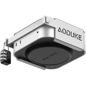 سبيكة الألومنيوم 2024 MAC MINI M4 LOCK BRACKET ، متوافقة مع مراقبة ثقب VESA أو جدار الجص ، مع قفل تحت المكتب والجدار مضاد للسرقة AJM4GS-W