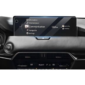 Karltys Screen Protector for 2024-2025 Mazda CX-90/2025 CX-70 12.3-Inch Touchscreen with Button, Anti Glare Ultra Clear Tempered Glass, 2025 CX-90/ CX-70 Accessories Navigation Protective Film