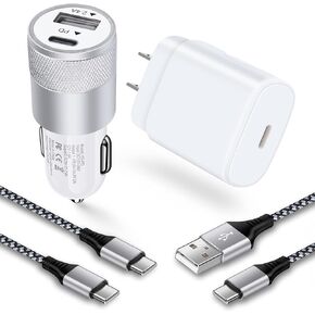 Super Fast Charger Type C for Samsung Galaxy A56/A16 5G/Z Flip6/S25/S24/S23 Ultra/A55/A54/A15/A14 iPhone 16e, 25W PD PPS USB C Wall Charger 38W Car Adapter+6FT USBC to C Cable+3FT USBA to Type C Cable
