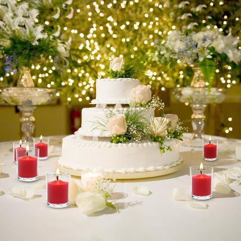 10 Hour White Votive Candles for Weddings Party Spa and Emergency, Set of 36 Unscented Bulk Candles for Restaurants and Home Decoration in Saudi Arabia