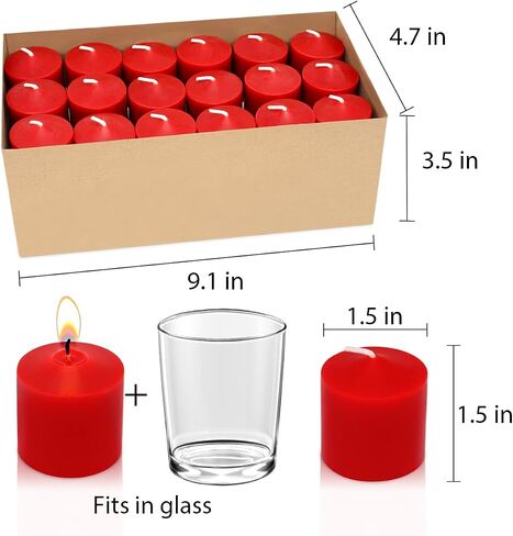 10 Hour White Votive Candles for Weddings Party Spa and Emergency, Set of 36 Unscented Bulk Candles for Restaurants and Home Decoration in Saudi Arabia