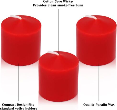 10 Hour White Votive Candles for Weddings Party Spa and Emergency, Set of 36 Unscented Bulk Candles for Restaurants and Home Decoration in Saudi Arabia