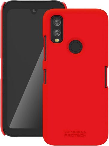 حالة متوافقة مع Kyocera Durasport 5G Phone Model C6930. علبة قذيفة متينة ناعمة لللمس الناعم للهاتف Kyocera Durasport 5G C6930 (أحمر) in Kuwait