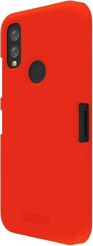 حالة متوافقة مع Kyocera Durasport 5G Phone Model C6930. علبة قذيفة متينة ناعمة لللمس الناعم للهاتف Kyocera Durasport 5G C6930 (أحمر) in Kuwait