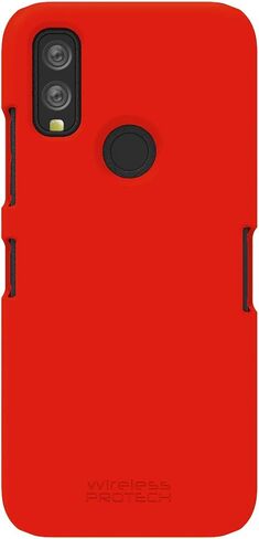 حالة متوافقة مع Kyocera Durasport 5G Phone Model C6930. علبة قذيفة متينة ناعمة لللمس الناعم للهاتف Kyocera Durasport 5G C6930 (أحمر) in Kuwait