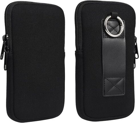 Neoprene Phone Sleeve Zipper Cell Phone Pouch Bag Belt Loop Case Compatible for iPhone 16 Pro Max/Galaxy S25 Ultra / S24 FE / A16 A35 / Pixel 9 Pro XL/BLU View 5 / OnePlus 13 13R / TCL 50 XE in Saudi Arabia