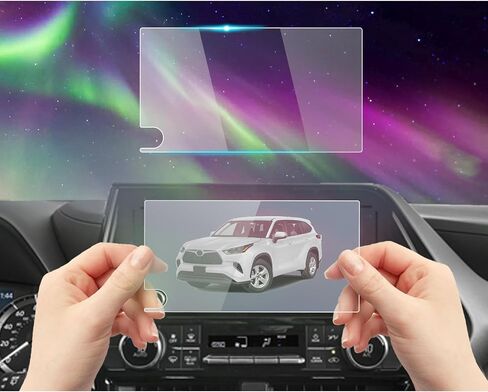 Tempered Glass Screen Protector Foil Compatible with 2022 2021 Toyota Venza XU80 LE/XLE 8 Inch Navigation Multimedia Display Touchscreen Cover Accessories Protective Film 9H Anti-Fingerprint in Saudi Arabia