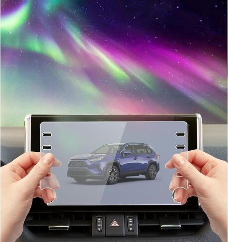 Tempered Glass Screen Protector Foil Compatible with 2022 2021 Toyota Venza XU80 LE/XLE 8 Inch Navigation Multimedia Display Touchscreen Cover Accessories Protective Film 9H Anti-Fingerprint in Saudi Arabia