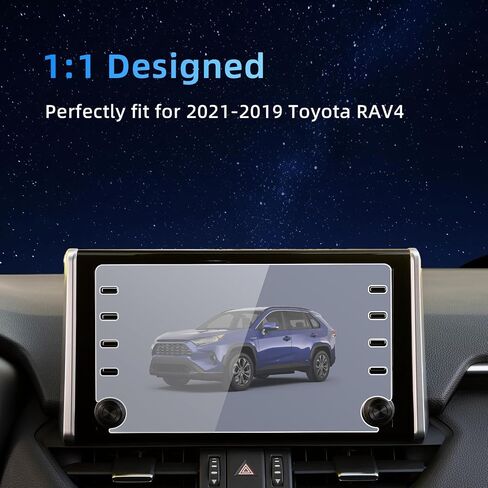 Tempered Glass Screen Protector Foil Compatible with 2022 2021 Toyota Venza XU80 LE/XLE 8 Inch Navigation Multimedia Display Touchscreen Cover Accessories Protective Film 9H Anti-Fingerprint in Saudi Arabia