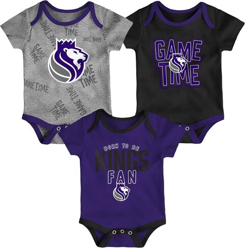NBA Newborn Infants Game Time 3 Pieces Onsie Creeper Bodysuit Romper Set (Milwaukee Bucks, 6-9 Months) in Saudi Arabia