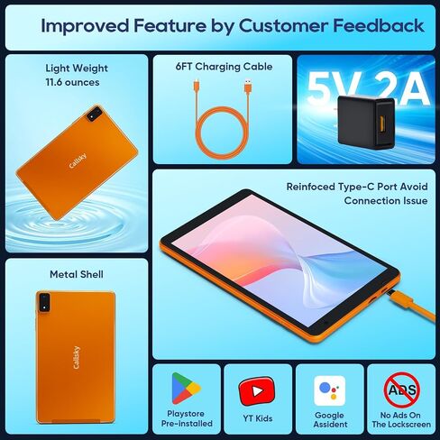 تابلت 8 بوصة، هيكل معدني معالج ثماني النواة Andriod 14 Tablet، ذاكرة وصول عشوائي 8(3+5) جيجابايت، بطارية 4000 مللي أمبير في الساعة، تخزين 64 جيجابايت، كابل شحن 6 أقدام، منفذ Typc-C معزز، محول شحن 10 وات، مكبرات صوت مزدوجة، وردي in Saudi Arabia