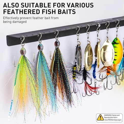 THKFISH Fishing Lure SpinnerBait Storage Display, 35 Holes Wall Mount Frosted Black for Fly Fishing Flies Spinner Baits Crankbait Storage and Decoration 2 or 4PCS in Saudi Arabia
