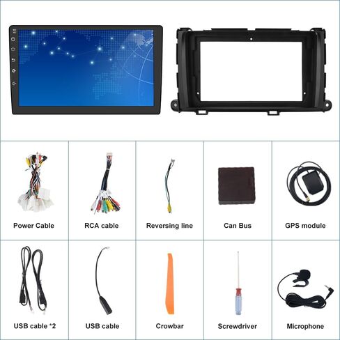 أندرويد 13 راديو السيارة ستيريو لتويوتا سيينا 2004-2010 CarPlay Andriod Auto 2G + 32G مع SWC WiFi GPS Navigation DSP Bluetooth FM in Saudi Arabia