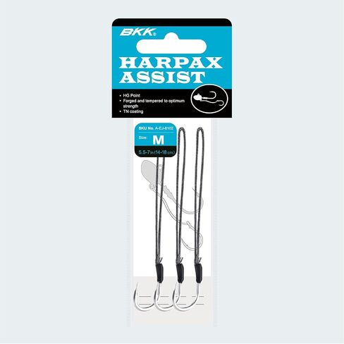 BKK Harpax Assist J Hooks | حلاقة حادة HG نقطة | شانك مزورة | طلاء القصدير مشرق | نسبة الإضراب العالي إلى الأرض | خطاف المساعدة في نهاية المطاف للحيوانات المفترسة بالمياه المالحة | صيد النهاش in Saudi Arabia