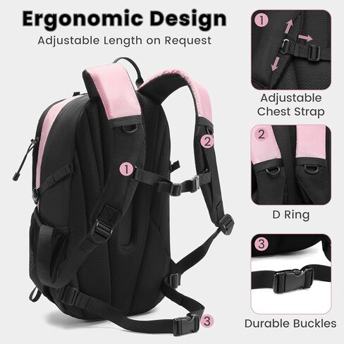 20L Lightweight Hiking Daypack, Small Hiking Backpack for Women(Pink) in Kuwait