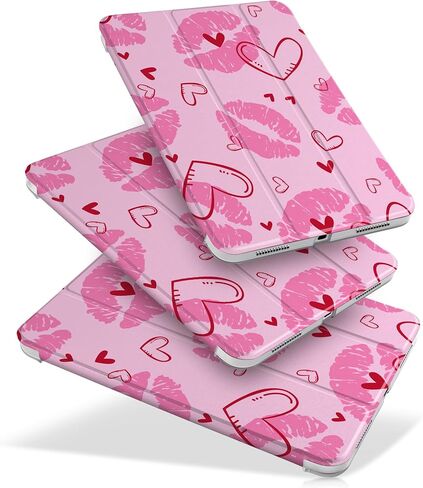 MEEgoodo for iPad A16 11th Generation Case 2025 11 inch, Tablet Cases for iPad 10th Generation 2022, Tablet Cover with Silk Texture & PC Clear Back Cover, Cherry Blossoms in Saudi Arabia