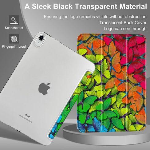 حافظة MEEgoodo لجهاز iPad A16 الجيل الحادي عشر 2025 مقاس 11 بوصة، حافظات أجهزة لوحية لجهاز iPad الجيل العاشر 2022، غطاء كمبيوتر لوحي بملمس حريري وغطاء خلفي شفاف للكمبيوتر الشخصي، أزهار الكرز in Kuwait