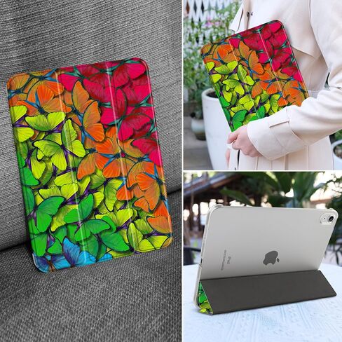 حافظة MEEgoodo لجهاز iPad A16 الجيل الحادي عشر 2025 مقاس 11 بوصة، حافظات أجهزة لوحية لجهاز iPad الجيل العاشر 2022، غطاء كمبيوتر لوحي بملمس حريري وغطاء خلفي شفاف للكمبيوتر الشخصي، أزهار الكرز in Kuwait