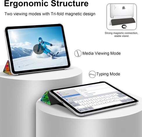 حافظة MEEgoodo لجهاز iPad A16 الجيل الحادي عشر 2025 مقاس 11 بوصة، حافظات أجهزة لوحية لجهاز iPad الجيل العاشر 2022، غطاء كمبيوتر لوحي بملمس حريري وغطاء خلفي شفاف للكمبيوتر الشخصي، أزهار الكرز in Kuwait