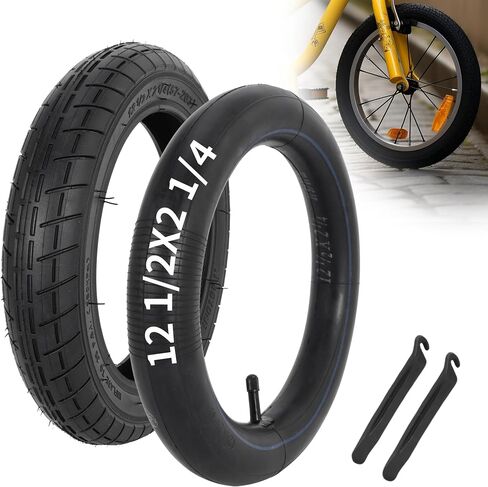 2 Sets 12 1/2 x 2 1/4 Bike Tires and Inner Tubes, 12.5x2.25 BMX Tire Sets (57-203) Compatible with Jetson Kids Bike Razor Caster Trike Bob Stroller and Other 12 Inch Bicycle Tires and Tubes in Saudi Arabia