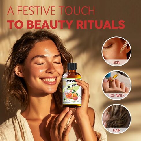 Pure Grapefruit Essential Oil - Fresh Citrus Scent Aromatherapy for Diffusers, Candle Soap Making, Massage Oil 4 Fl Oz in Saudi Arabia