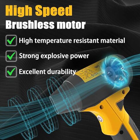 Compressed Air Duster, Handheld 130000RPM 4-Speed Turbo Dryer Blower for Car,Keyboard&PC 4 Gears Adjustable Wind Speed Cordless Jet Fan Dry Blower for Car,Home,Cleaning,Leaf Blower(No Battery) in Saudi Arabia