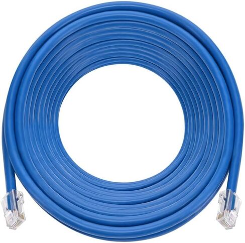 Monoprice Cat6A Patch Cable - 75 Feet - Blue | 26AWG, 10G, Bare Copper Conductor, Gold Plated Copper Connector, RJ45, Non-booted Ethernet Cable in Saudi Arabia