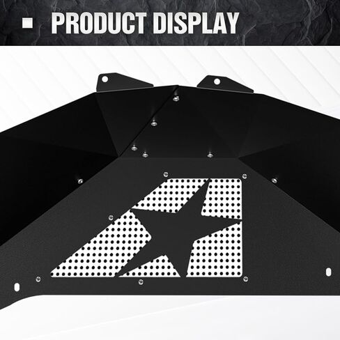 بطانات الرفارف الداخلية الخلفية متوافقة مع 2007-2018 Jeep Wrangler JK & JKU Unlimited، عجلة على شكل مسمار غطاء جيد واقيات الطين الفولاذية (2/4 أبواب)، أسود in Kuwait