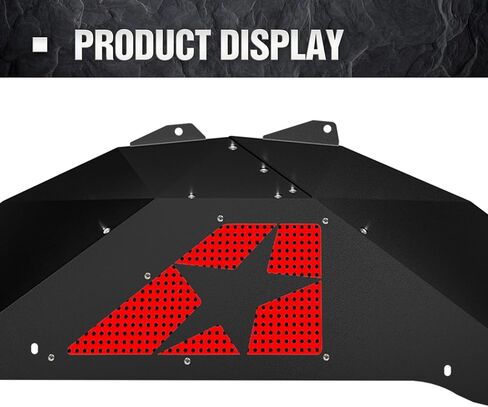 Rear Inner Fender Liners Compatible with 2007-2018 Jeep Wrangler JK & JKU Unlimited, Bolt-on Style Wheel Well Cover Steel Mud Guards Fenders Flares (2/4 Doors), Black in Kuwait