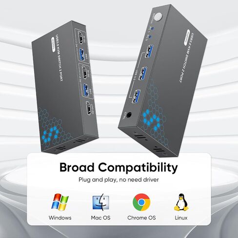 USB3.0 kvm Switch 4 Computers 2 Monitors in Saudi Arabia